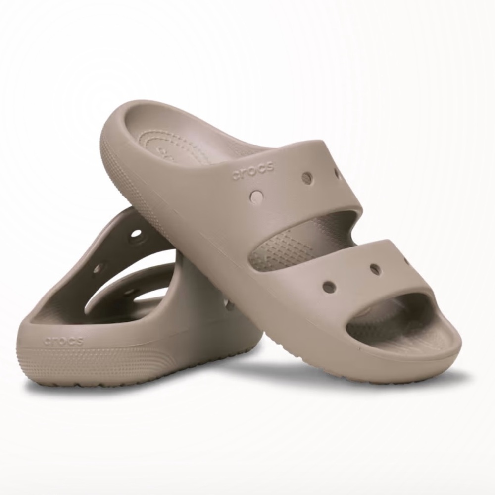 CROCS Classic Slide Sandals in Taupe NWT